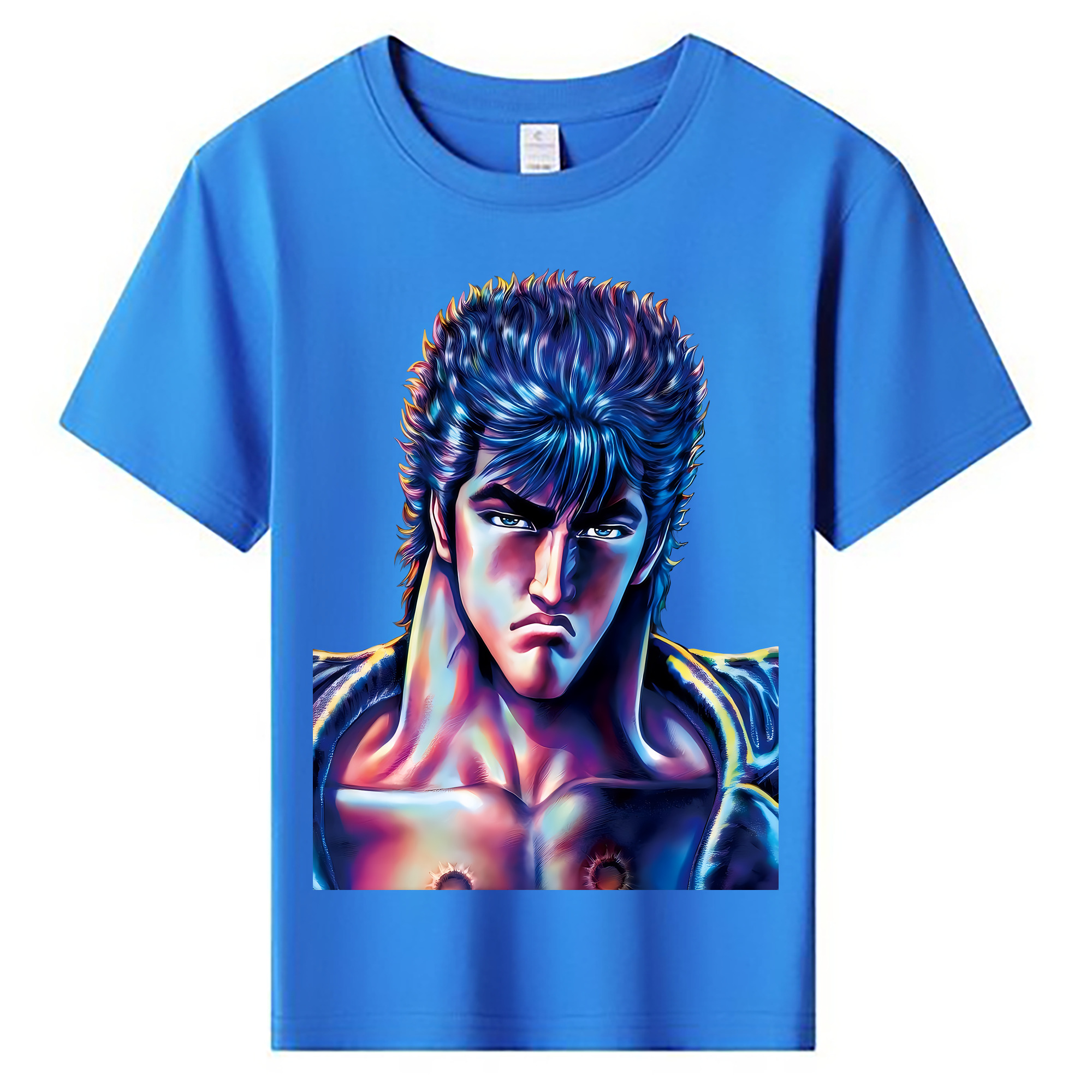 （画像用） 北斗の拳 Fist of the North Star 綿100％キッズTシャツ（フロントプリント）